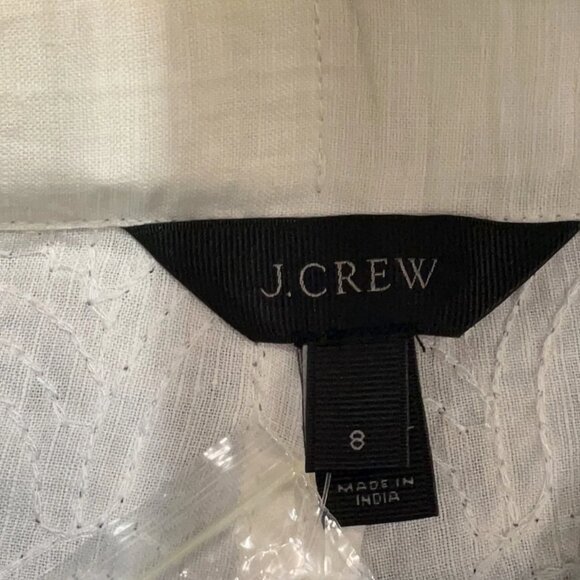 π¨ 50% OFF BUNDLES!π¨NWT JCrew Seaside Iridescent Sequin Ivory Linen Cotton Jogger - Picture 11 of 11